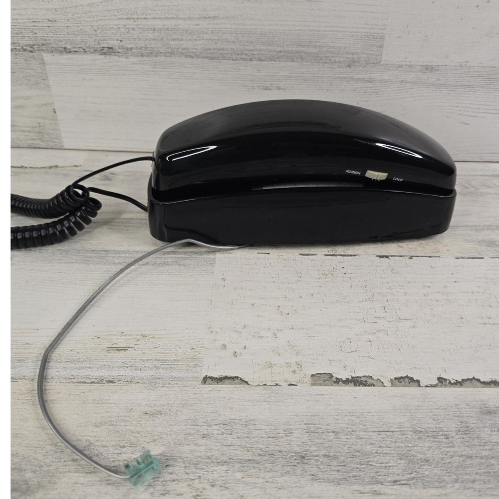 AT&T Trimline 210 Corded Phone Black Wall Desk Mount Lighted Keypad 210BK